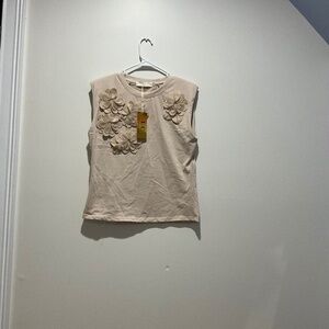 Flower Appliqué Blouse